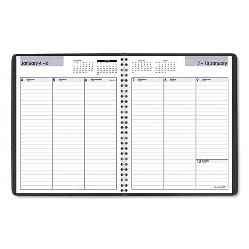 AT-A-GLANCE Dayminder Weekly Planner Vertical-column Format 8.75 X 7 Black Cover 12-month (jan To Dec): 2023 - School Supplies -