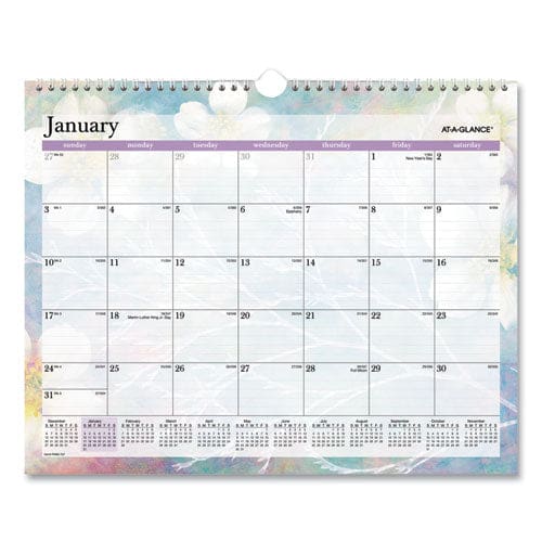 AT-A-GLANCE Dreams Monthly Wall Calendar Dreams Seasonal Artwork 15 X 12 Multicolor Sheets 13-month (jan To Jan): 2023 To 2024 - School