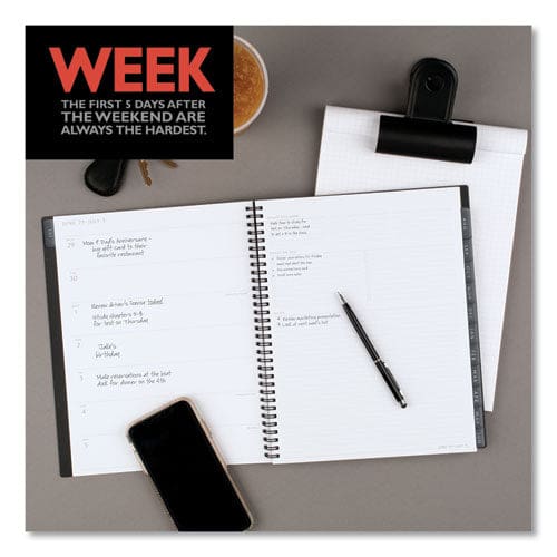 AT-A-GLANCE Elevation Academic Weekly/monthly Planner 11 X 8.5 Black Cover 12-month (july To June): 2022 To 2023 - School Supplies -