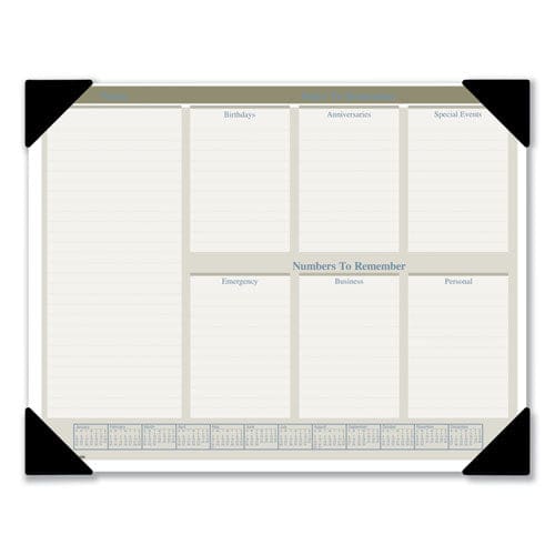AT-A-GLANCE Executive Monthly Desk Pad Calendar 22 X 17 White Sheets Black Corners 12-month (jan To Dec): 2023 - School Supplies -