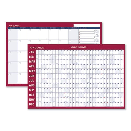 AT-A-GLANCE Horizontal Reversible/erasable Wall Planner 48 X 32 White/blue Sheets 12-month (jan To Dec): 2023 - School Supplies -
