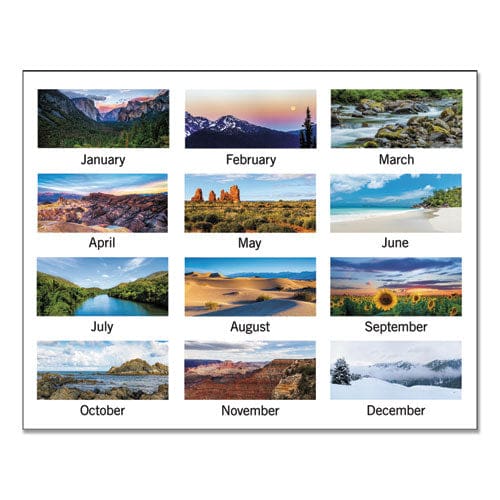 AT-A-GLANCE Landscape Panoramic Desk Pad Landscapes Photography 22 X 17 White Sheets Clear Corners 12-month (jan-dec): 2023 - School