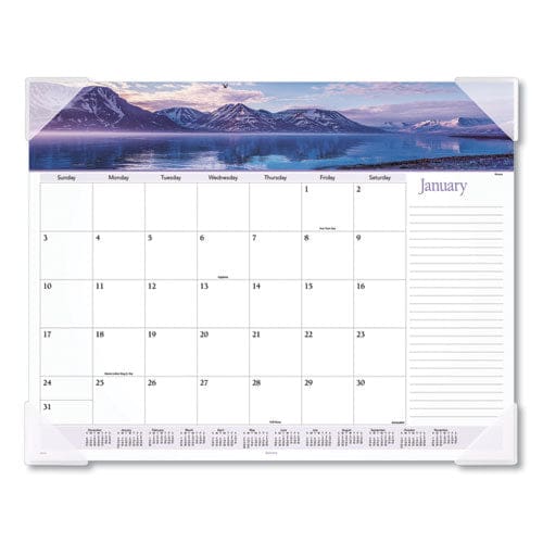 AT-A-GLANCE Landscape Panoramic Desk Pad Landscapes Photography 22 X 17 White Sheets Clear Corners 12-month (jan-dec): 2023 - School