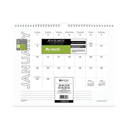 AT-A-GLANCE Modern Core Wall Calendar Modern Artwork 15 X 12 White/black Sheets 12-month (jan To Dec): 2023 - School Supplies - AT-A-GLANCE®