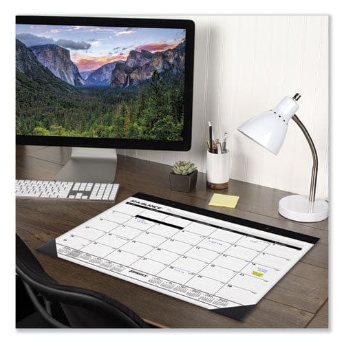 AT-A-GLANCE Monthly Refillable Desk Pad 22 X 17 White Sheets Black Binding Black Corners 12-month (jan To Dec): 2023 - School Supplies -