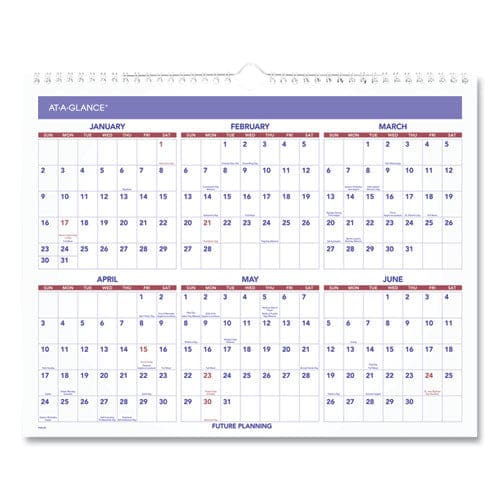 AT-A-GLANCE Monthly Wall Calendar 15 X 12 White/red/blue Sheets 12-month (jan To Dec): 2023 - School Supplies - AT-A-GLANCE®