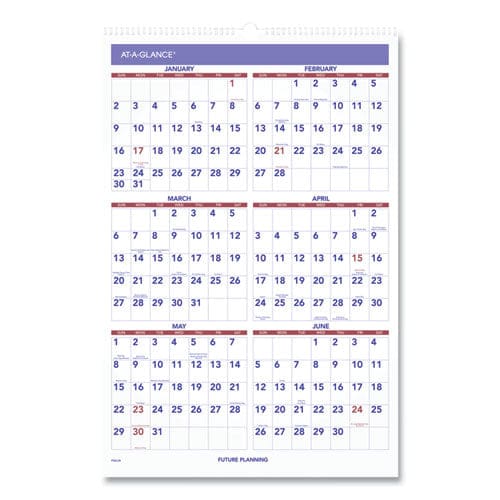 AT-A-GLANCE Monthly Wall Calendar With Ruled Daily Blocks 15.5 X 22.75 White Sheets 12-month (jan To Dec): 2023 - School Supplies -