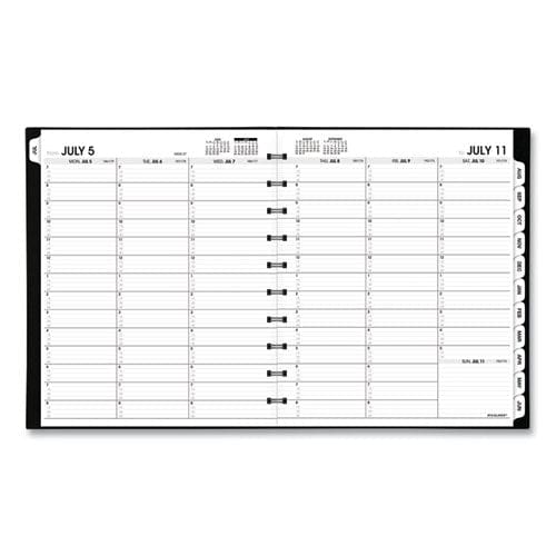 AT-A-GLANCE Move-a-page Academic Weekly/monthly Planners 11 X 9 Black Cover 12-month (july To June): 2022 To 2023 - School Supplies -