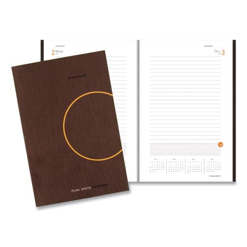 AT-A-GLANCE One-day-per-page Planning Notebook 9 X 6 Dark Brown/orange Cover 12-month (jan To Dec): 2023 - School Supplies - AT-A-GLANCE®