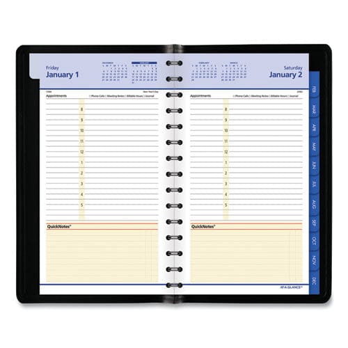 AT-A-GLANCE Quicknotes Daily/monthly Appointment Book 8.5 X 5.5 Black Cover 12-month (jan To Dec): 2023 - School Supplies - AT-A-GLANCE®