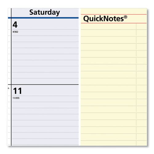AT-A-GLANCE Quicknotes Desk Pad 22 X 17 White/blue/yellow Sheets Black Binding Clear Corners 13-month (jan To Jan): 2023 To 2024 - School
