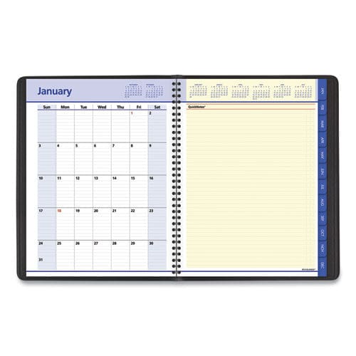 AT-A-GLANCE Quicknotes Weekly Vertical-column Format Appointment Book 11 X 8.25 Black Cover 12-month (jan To Dec): 2023 - School Supplies -