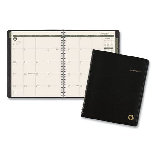 AT-A-GLANCE Recycled Monthly Planner With Perforated Memo Section 8.75 X 7 Black Cover 12-month (jan To Dec): 2023 - School Supplies -