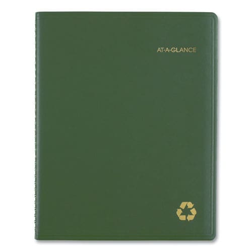 AT-A-GLANCE Recycled Weekly Vertical-column Format Appointment Book 11 X 8.25 Green Cover 12-month (jan To Dec): 2023 - School Supplies -