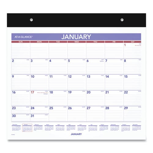 At-A-Glance Repositionable Wall Calendar 15 X 12 White/blue/red Sheets 12-month (jan To Dec): 2023 - School Supplies - AT-A-GLANCE®