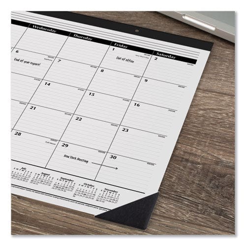 At-A-Glance Ruled Desk Pad 22 X 17 White Sheets Black Binding Black Corners 12-month (jan To Dec): 2023 - School Supplies - AT-A-GLANCE®