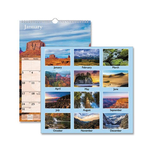 AT-A-GLANCE Scenic Monthly Wall Calendar Scenic Landscape Photography 15.5 X 22.75 White/multicolor Sheets 12-month (jan-dec): 2023 - School