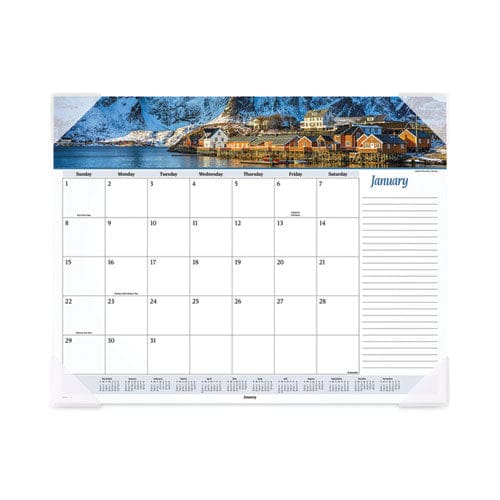 AT-A-GLANCE Seascape Panoramic Desk Pad Seascape Panoramic Photography 22 X 17 White Sheets Clear Corners 12-month (jan-dec): 2023 - School