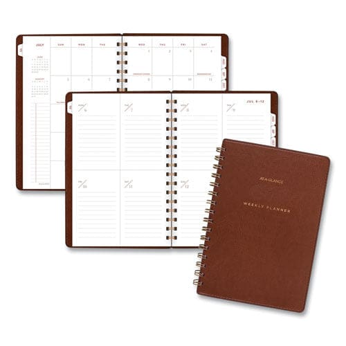 AT-A-GLANCE Signature Collection Academic Weekly/monthly Planners 11.5 X 8 Distressed Brown Cover 13-month (july-july): 2022-2023 - School