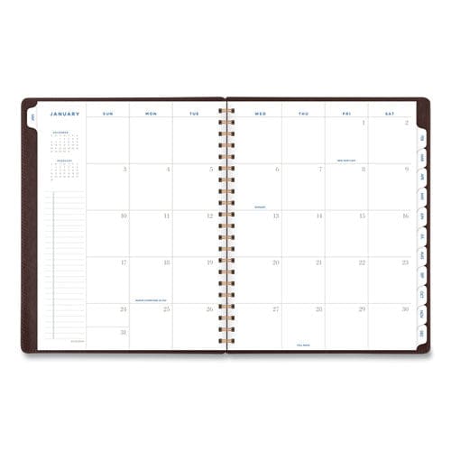 AT-A-GLANCE Signature Collection Distressed Brown Weekly Monthly Planner 11 X 8.5 Brown Cover 13-month (jan To Jan): 2023 To 2024 - School