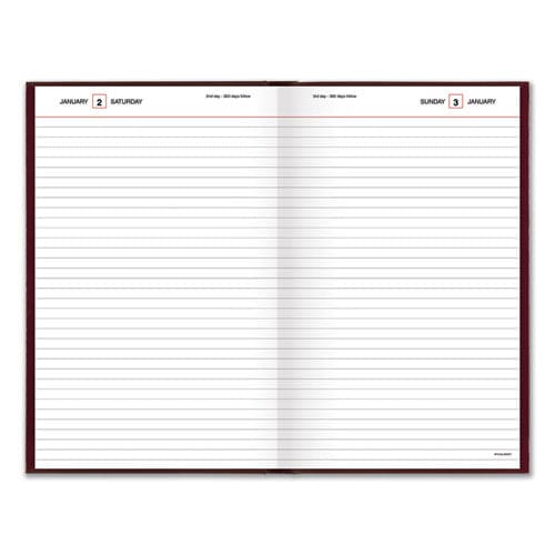 AT-A-GLANCE Standard Diary Daily Diary 2023 Edition Medium/college Rule Red Cover 9.5 X 7.5 200 Sheets - School Supplies - AT-A-GLANCE®