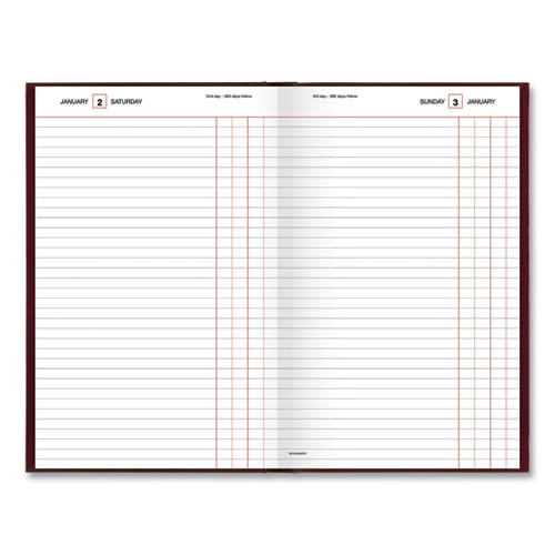 AT-A-GLANCE Standard Diary Daily Journal 2023 Edition Wide/legal Rule Red Cover 12 X 7.75 210 Sheets - School Supplies - AT-A-GLANCE®