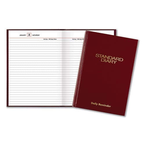 AT-A-GLANCE Standard Diary Daily Reminder Book 2023 Edition Medium/college Rule Red Cover 8.25 X 5.75 201 Sheets - School Supplies -