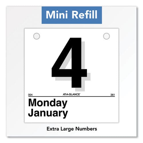 AT-A-GLANCE Today Is Daily Wall Calendar Refill 6 X 6 White Sheets 12-month (jan To Dec): 2023 - School Supplies - AT-A-GLANCE®