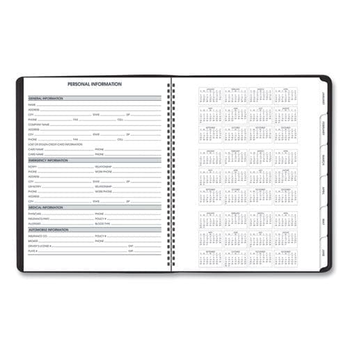 AT-A-GLANCE Triple View Weekly Vertical-column Format Appointment Book 11 X 8.25 Black Cover 12-month (jan To Dec): 2023 - School Supplies -