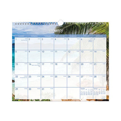 AT-A-GLANCE Tropical Escape Wall Calendar Tropical Escape Photography 15 X 12 Pale Blue/multicolor Sheets 12-month (jan To Dec): 2023 -