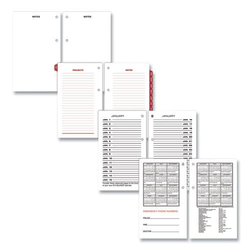 AT-A-GLANCE Two-color Desk Calendar Refill 3.5 X 6 White Sheets 2023 - Office - AT-A-GLANCE®