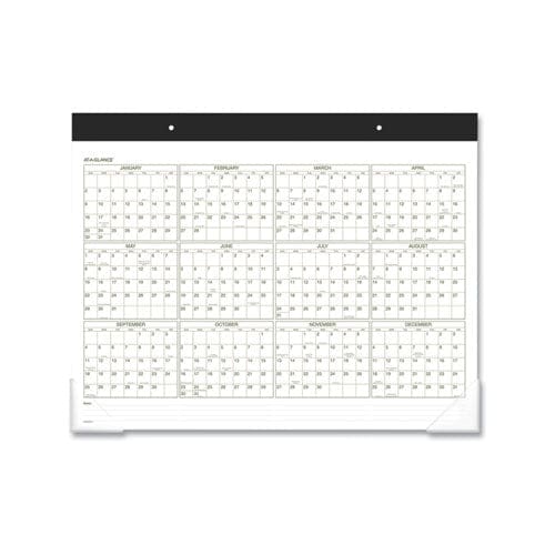 AT-A-GLANCE Two-color Desk Pad 22 X 17 White Sheets Black Binding Clear Corners 12-month (jan To Dec): 2023 - School Supplies - AT-A-GLANCE®
