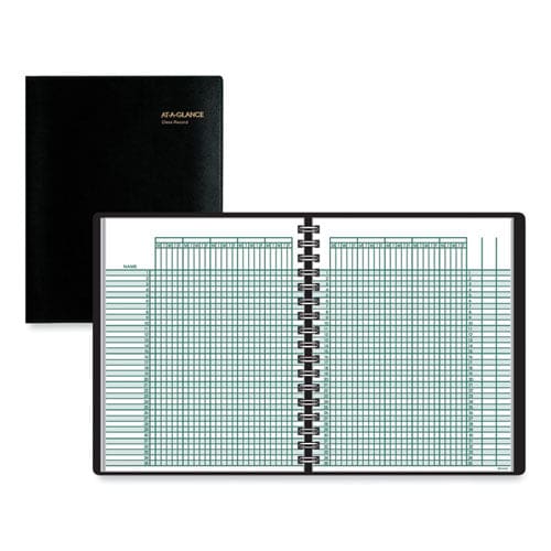 AT-A-GLANCE Undated Class Record Book Nine To 10 Week Term: Two-page Spread (35 Students) 10.88 X 8.25 Black Cover - School Supplies -