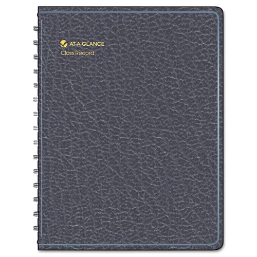 AT-A-GLANCE Undated Class Record Book Nine To 10 Week Term: Two-page Spread (35 Students) 10.88 X 8.25 Black Cover - School Supplies -
