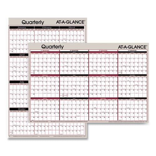 AT-A-GLANCE Vertical/horizontal Erasable Quarterly/monthly Wall Planner 24 X 36 White/black/red Sheets 12-month (jan To Dec): 2023 - School