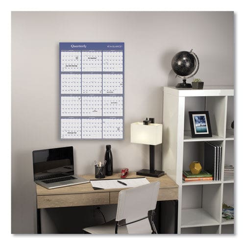 AT-A-GLANCE Vertical/horizontal Erasable Quarterly/monthly Wall Planner 24 X 36 White/blue Sheets 12-month (jan To Dec): 2023 - School