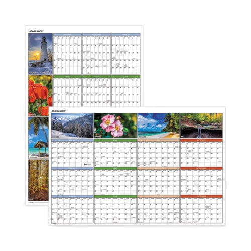 AT-A-GLANCE Vertical/horizontal Erasable Wall Planner Seasons In Bloom Photos 24 X 36 White/multicolor Sheets 12-month(jan-dec): 2023 -