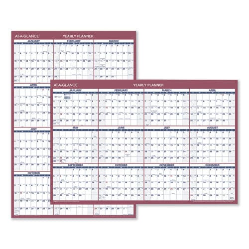 AT-A-GLANCE Vertical/horizontal Wall Calendar 24 X 36 White/blue/red Sheets 12-month (jan To Dec): 2023 - School Supplies - AT-A-GLANCE®