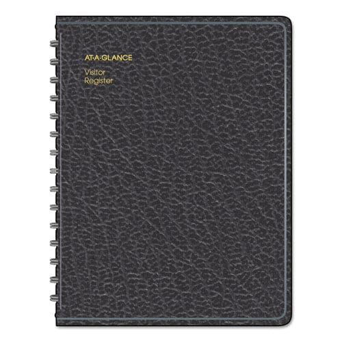 AT-A-GLANCE Visitor Register Book Black Cover 10.88 X 8.38 Sheets 60 Sheets/book - Office - AT-A-GLANCE®