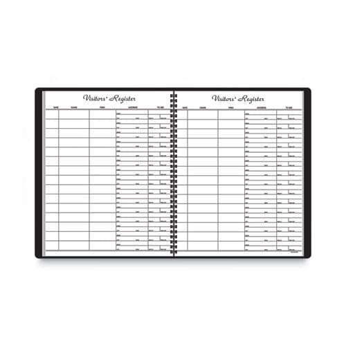 AT-A-GLANCE Visitor Register Book Black Cover 10.88 X 8.38 Sheets 60 Sheets/book - Office - AT-A-GLANCE®