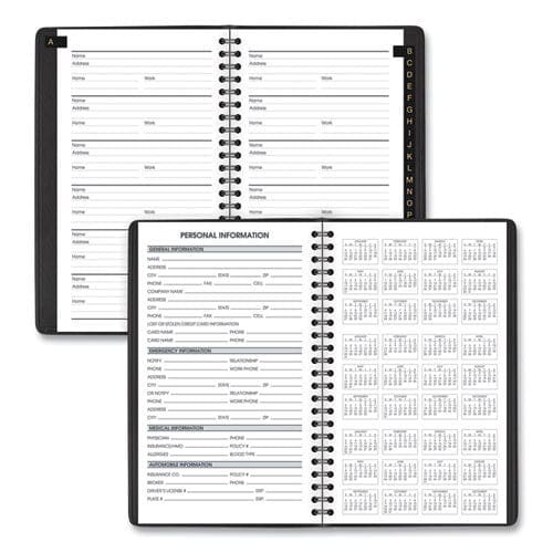 AT-A-GLANCE Weekly Block Format Appointment Book Ruled For Hourly Appointments 8.5 X 5.5 Smooth Black Cover 12-month(jan To Dec): 2023 -