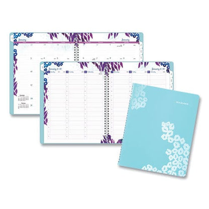 AT-A-GLANCE Wild Washes Weekly/monthly Planner Wild Washes Flora/fauna Artwork 11 X 8.5 Blue Cover 13-month (jan-jan): 2023-2024 - School