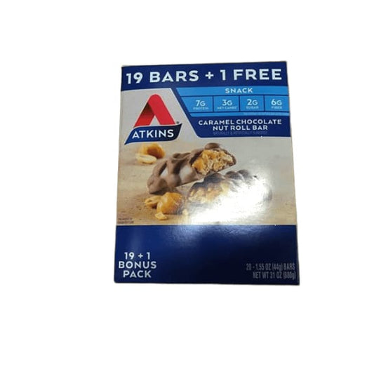 Atkins Caramel Chocolate Nut Roll Bar, 20 ct./1.55 oz. - ShelHealth.Com