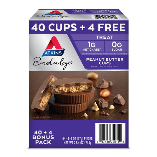 Atkins Endulge Peanut Butter Cups Pack Keto Friendly (44 ct.) - Healthy Snacks - Atkins