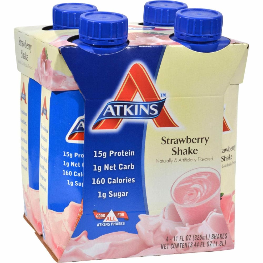 ATKINS Atkins Strawberry Shake 4 Count (11 Oz Each), 44 Oz