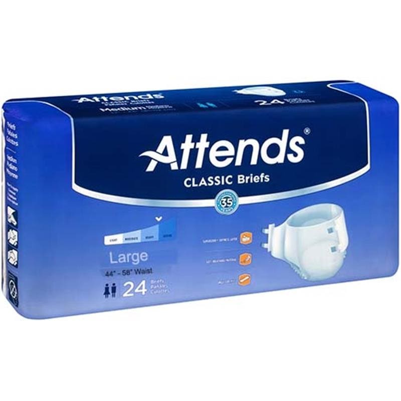 Attends Brief Breathable Large Cs96 Case of 96 - Incontinence >> Briefs and Diapers - Attends