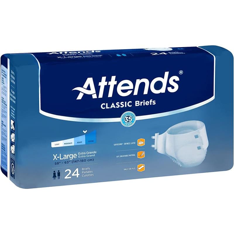 Attends Brief Breathable X-Large Cs96 Case of 96 - Incontinence >> Briefs and Diapers - Attends