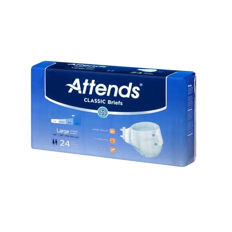 Attends Attends Classic Brief Large Case of 72 - Incontinence >> Briefs and Diapers - Attends