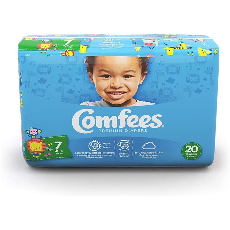 Attends Comfees Baby Diaper Size 7 Case of 80 - Incontinence >> Briefs and Diapers - Attends