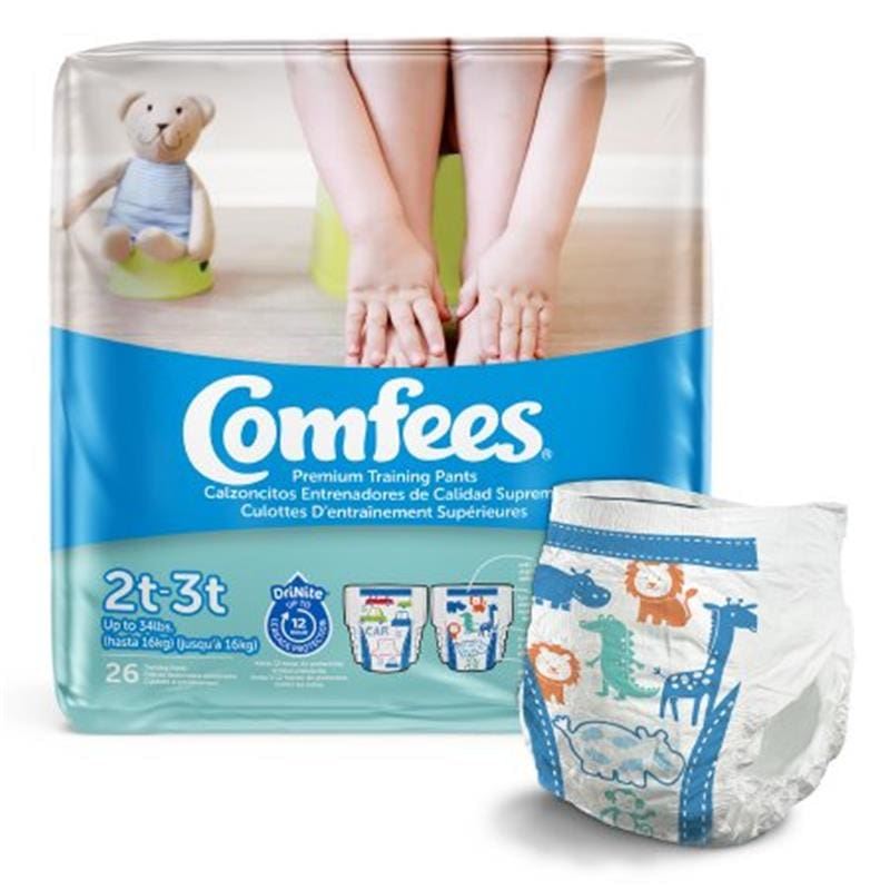 Attends Comfees Boys Training Pants 2T-3T Case of 6 - Incontinence >> Pants - Attends
